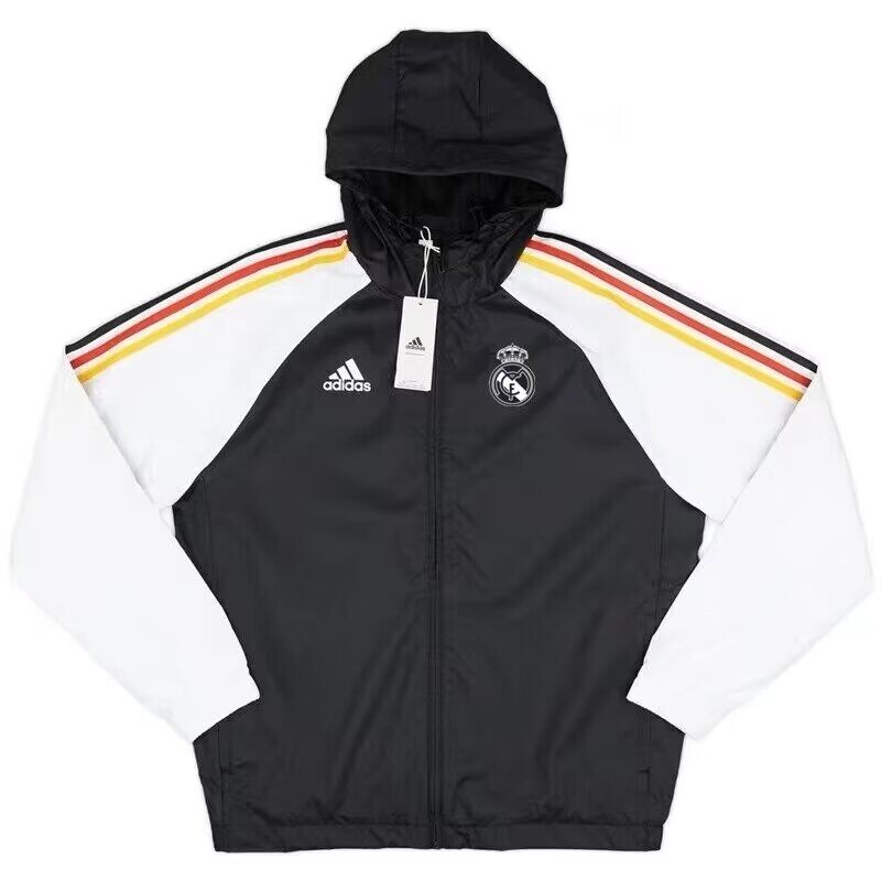 AAA Quality Real Madrid 24/25 Wind Coat - Black/White